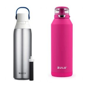2/25$-ZULU 40oz Stainless Steel Water Bottle and Brita filter water bottle